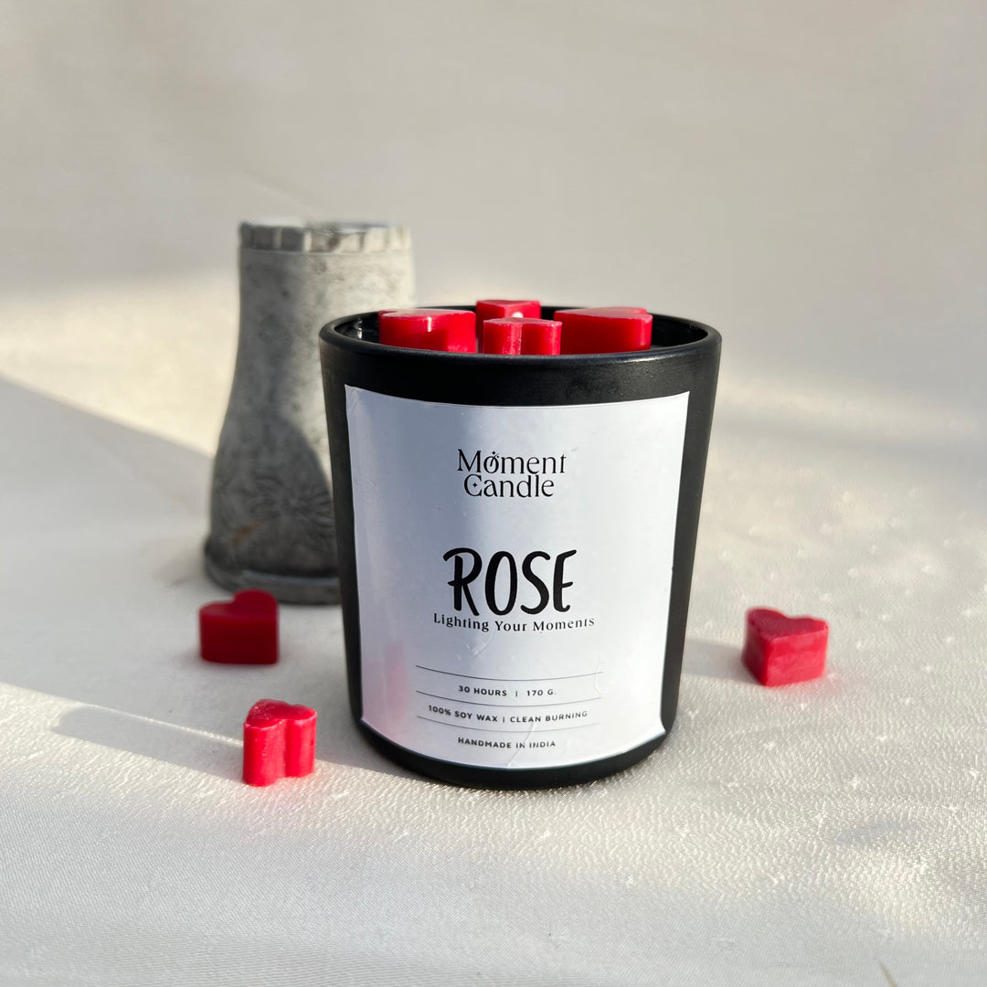 Rose Scented Jar Candle With Heart