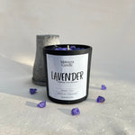Load image into Gallery viewer, Lavender Scented Jar Candle With Stone
