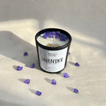 Load image into Gallery viewer, Lavender Scented Jar Candle With Stone
