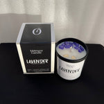 Load image into Gallery viewer, Lavender Scented Jar Candle With Stone
