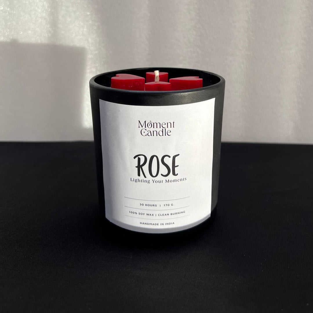 Rose Scented Jar Candle With Heart