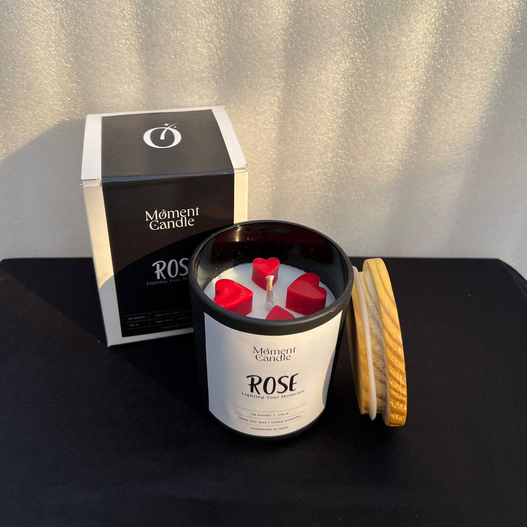 Rose Scented Jar Candle With Heart