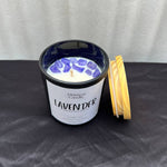 Load image into Gallery viewer, Lavender Scented Jar Candle With Stone
