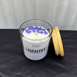 Load image into Gallery viewer, Lavender Scented Jar Candle With Stone
